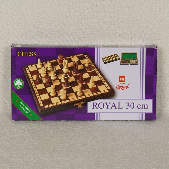 Wegiel Royal 30cm Chess Set Handmade Poland International Birch 11.81 x 1.97 in - Picture 1 of 13